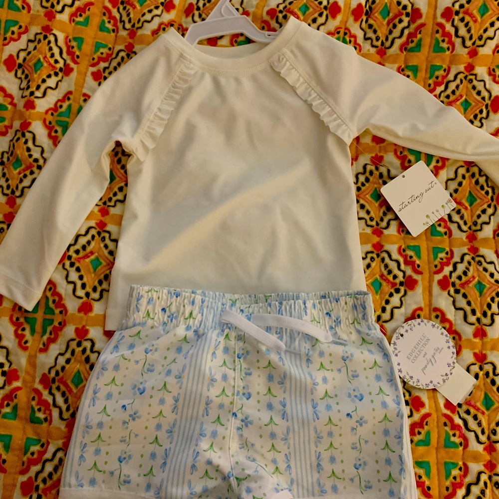 Girls 12/18 months top and trunks
